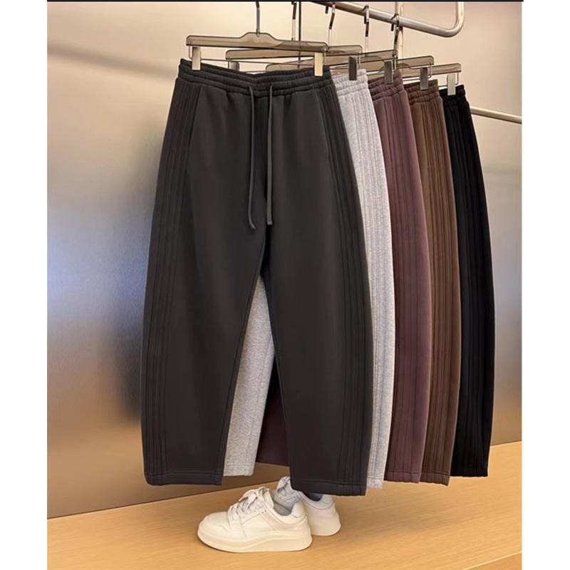 Stand-up Banana Pants, Loose Wide-legged Couple's Silhouette Scimitar Pants, Solid Color Casual Sweatpants, Korean Style Trend