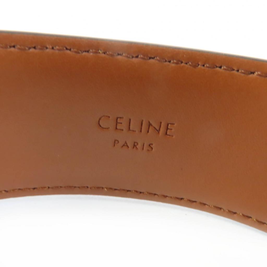 Excellent CELINE Katyusha Triomphe Logo Hairband Hair Accessory Tan 46Z952CCT Used