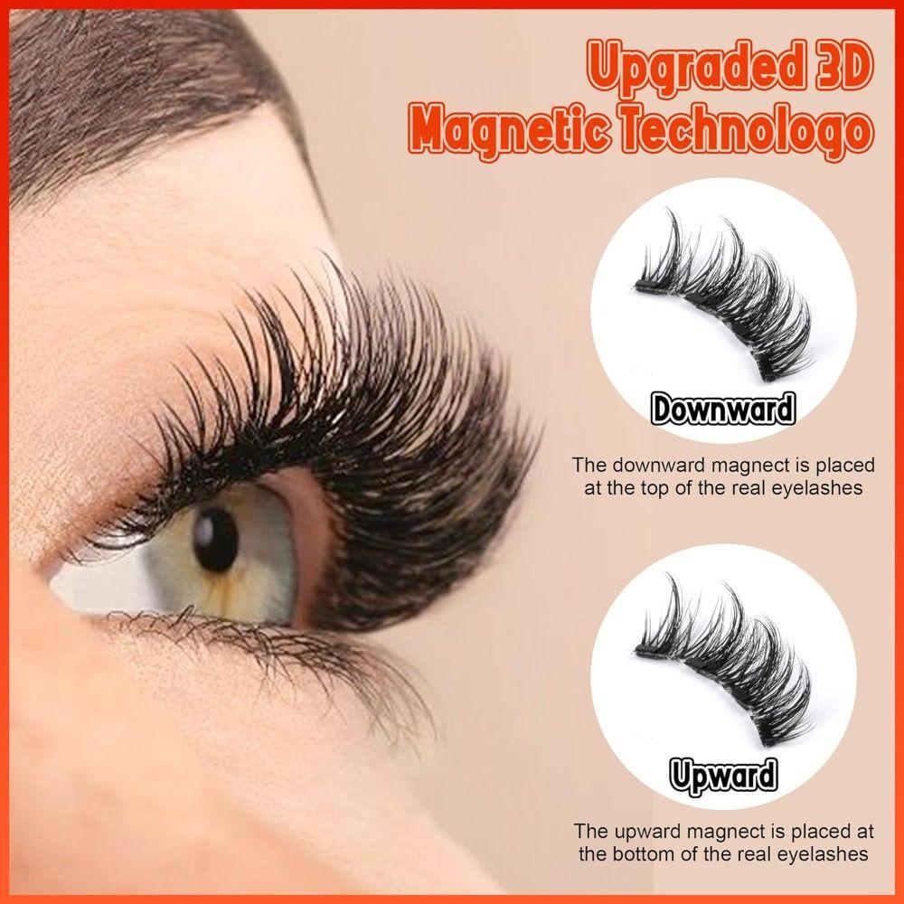 Natural Look Magnetic Eyelashes No Glue False Eyelashes Magnetic Lashes  for Eyelash Extension