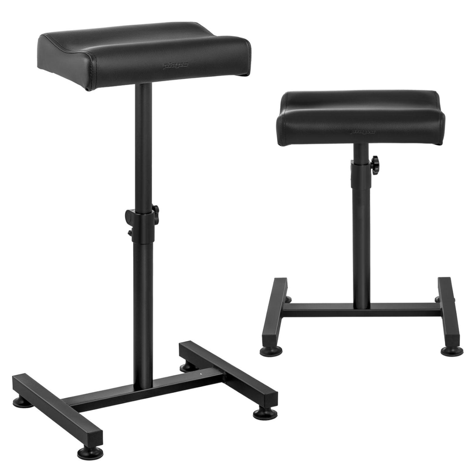 Cosmetic footrest for pedicures, height adjustable up to 75 cm, up to 80 kg, black