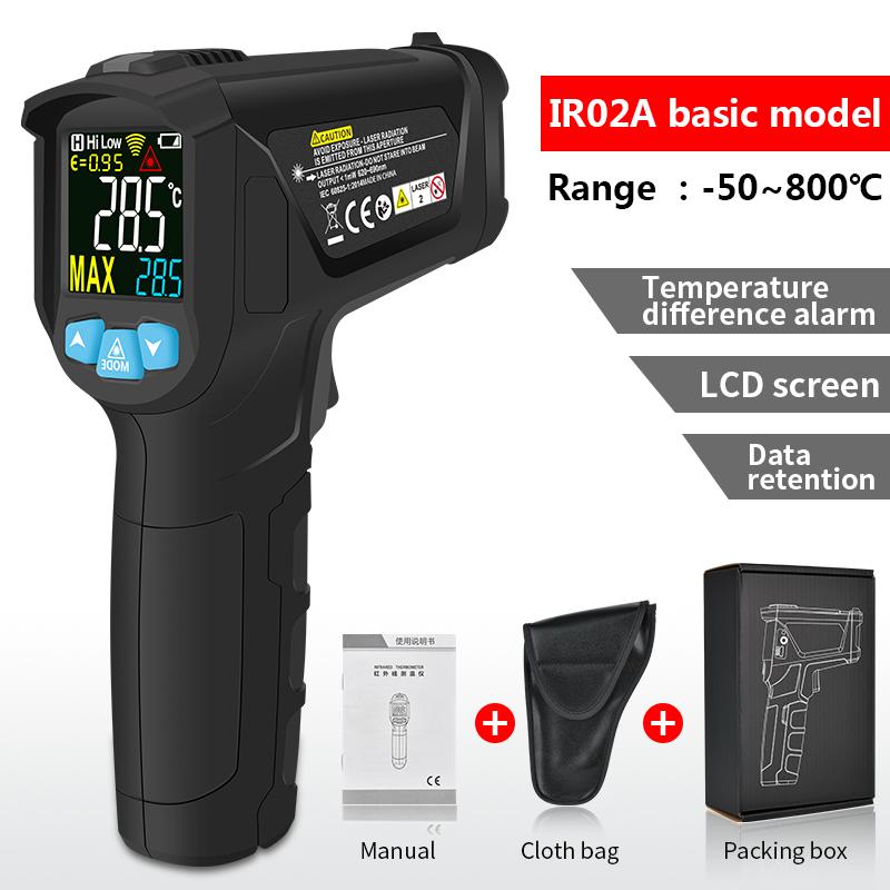 

MESTEK -50-800 Degree Digital Infrared Thermometer Humidity Meter Thermometro Hygrometer Temperature Laser Gun Pyrometer IR02A