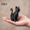 Multi-purpose Cat Sculpture Container 3D Printed Black Figurines, Incense Holder Mini Flower Dark Academia Desk Accessories Pot, Desktop Storage