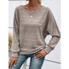 Women's Casual Long Sleeve Patchwork Pullover Sweater - Autumn/Winter Collection