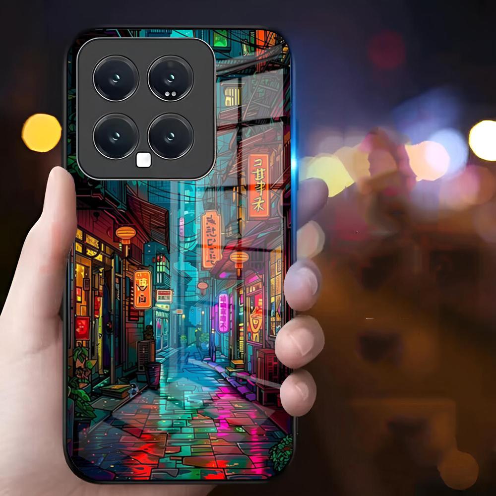 

Японский городской уличный чехол для телефона Подходит для Xiaomi 15 14 13 12 11 POCO REDMI NOTE Pro Стеклянный чехол для телефона Премиум Новый Популярный XiaomiPOCOX4PRO5G