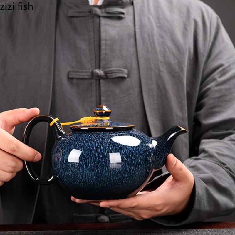 Keramisk tekanna med stor kapacitet Enkel kanna Handhållen tekanna Tekanna Teinfuser Filterkanna Eftermiddagste Bryggredskap