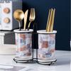 Rock Pattern Ceramic Chopstick Holder Home Tableware Storage Box Shelf Chopsticks Basket Drain Rack Storage Bottle Organizer
