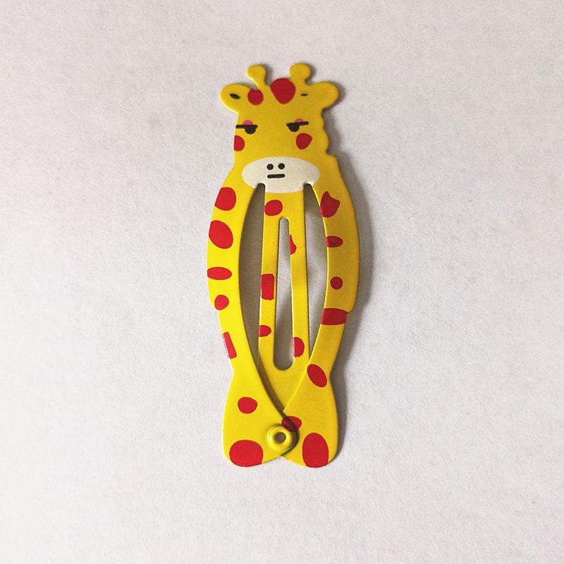 Trendy Kids' Hair Accessories: Cute Animal Metal Hair Clips & Waterdrop Print Crown Side Pins