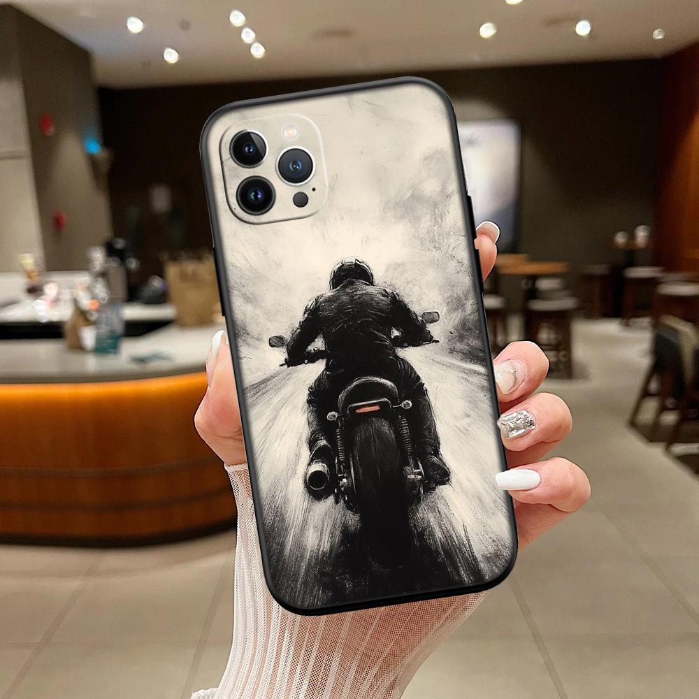 RA18 Motorcycle Racing New High-End Shell Phone Case for iPhone 16 15 14 13 12 Pro Max Plus Mini
