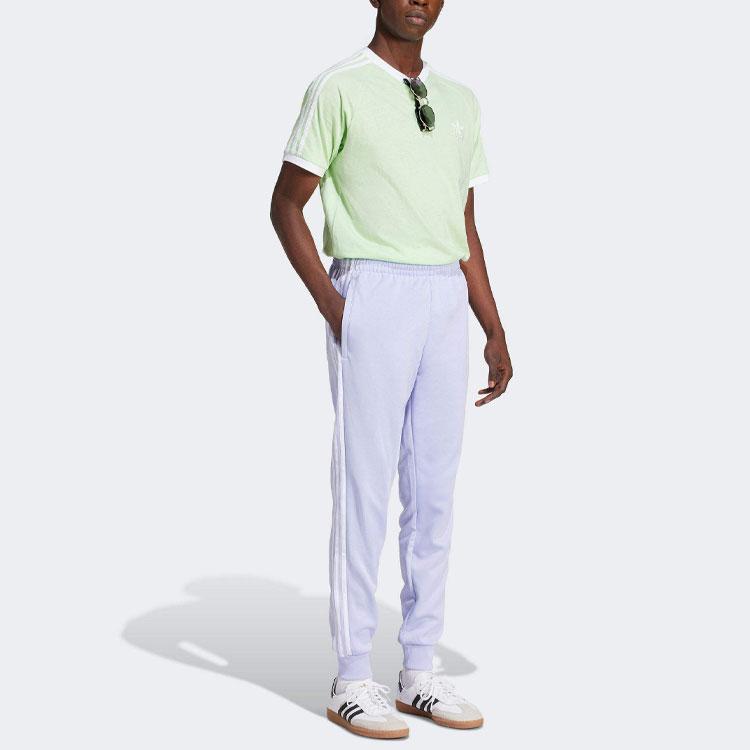 adidas Originals Adicolor Classics Sst Three Stripe Color Block Logo Retro Sports Pants Men Pants Purple IR9879