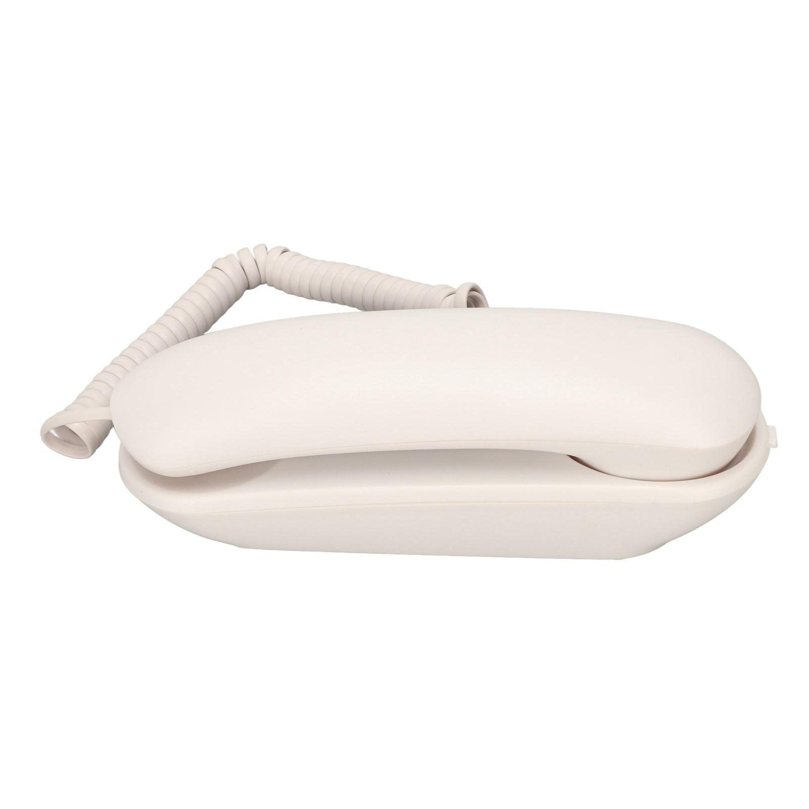 

Настенный телефон Многофункциональный Большие кнопки Повторный набор Функция отключения звука Проводной настенный телефон для дома, офиса, отеля белый