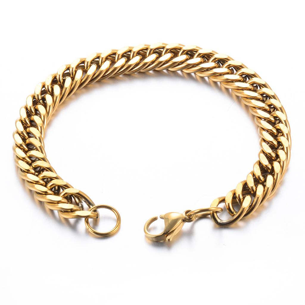 Pánska Móda Hiphop Kubánska Reťaz Pánsky Náramok Nerezová Oceľ 4,8/5,8/6,6/9,2 mm Šírka Náramky Figaro Reťazový Článok Chlapčenské Šperky