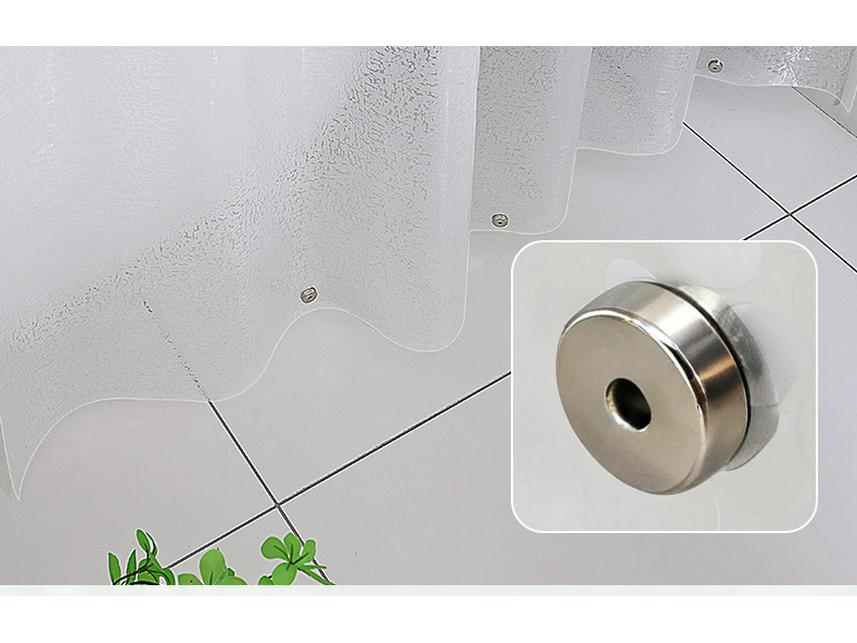 Premium Extra-Thick EVA Waterproof Shower Curtain Set - Antibacterial & Water Barrier