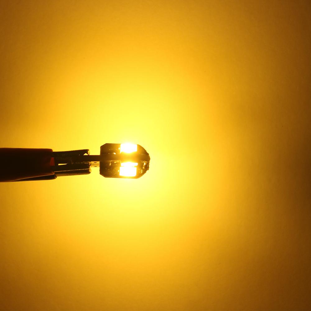 10pcs T10 W5W 194 LED Bulbs CANBUS No Error 12V 5W High Lumen Car Interior Side Marker Light 3030 SMD White Amber Red Bulbs 7
