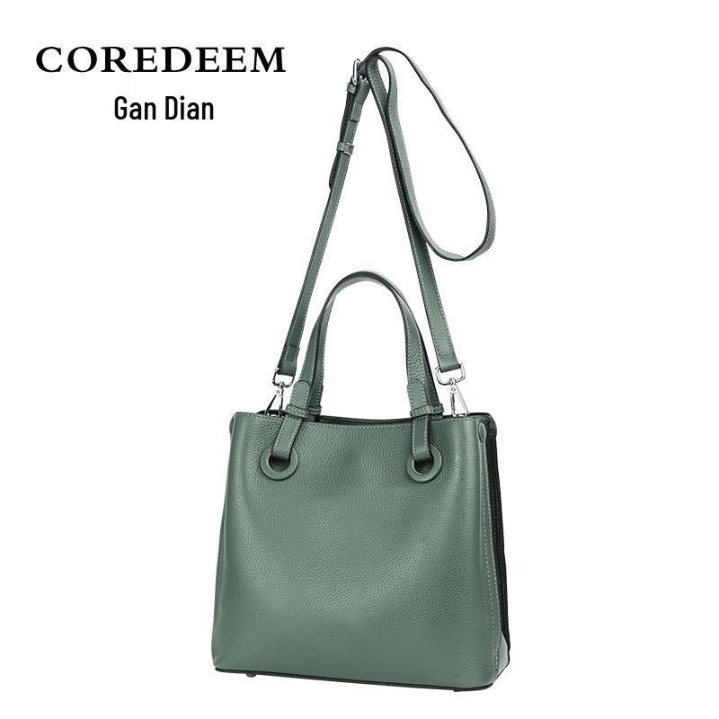 Qian Dian Women's 2025 Trendy Bucket Bag: Soft Leather, Large Capacity, Fashionable Crossbody & Shoulder Bag