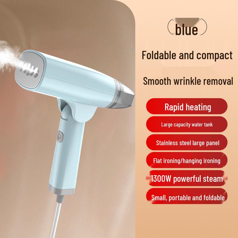 Compact Handheld Steam Iron: Portable, Foldable Mini Steamer for Students and Home Use. US Standard