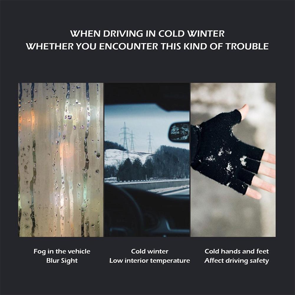 12V Electric Car Heater Air Cooler Fast Heating Portable Windscreen Demister Car Heater & Cooling Fan For Winter Humid Weather