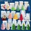 Silicone World DIY Christmas Series Silicone Candle Mold Xmas Tree Aromatherapy Gypsum Resin Molds Cake Baking Mold Decor Gifts