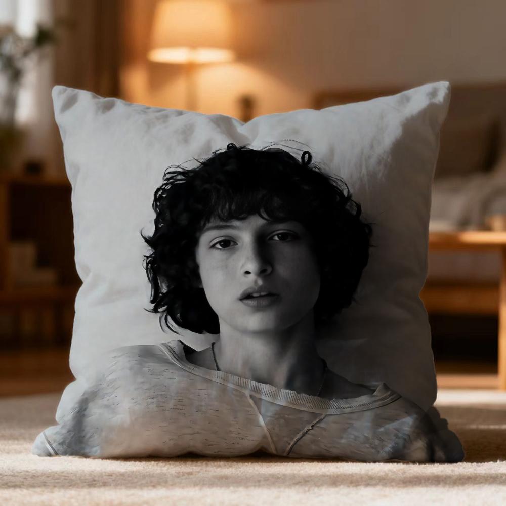 Moderne F-FFinn Wolfhard Kissenhülle Weich Waschbar Kissenbezug Mehrere Szenen für Sofa Bett Reise Bürogebrauch