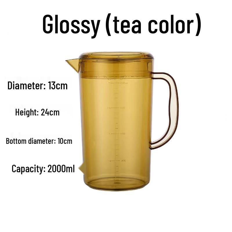 Acrylic High-Temperature Resistant Pitcher - Large Capacity Cold Water and Juice Jug for Home, Restaurant, or Bar