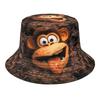 Chapéu Bucket Estampa de Macaco Engraçado Unissex Verão Exterior Protetor Solar Chapéu de Pescador Praia Viagem Chapéu de Sol Mulheres Homens Animal Fofo Panama