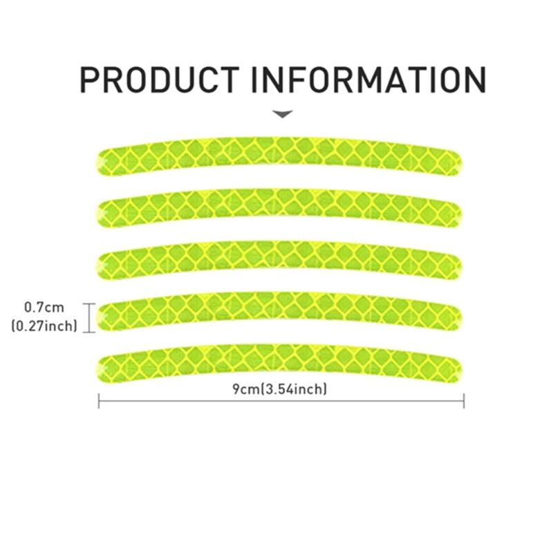 Reflective Wheel Rim Stripe Decal Sticker for Car Motorcycle Wheels Cycling Bike Bicycles Night Safety Decoration Stripe