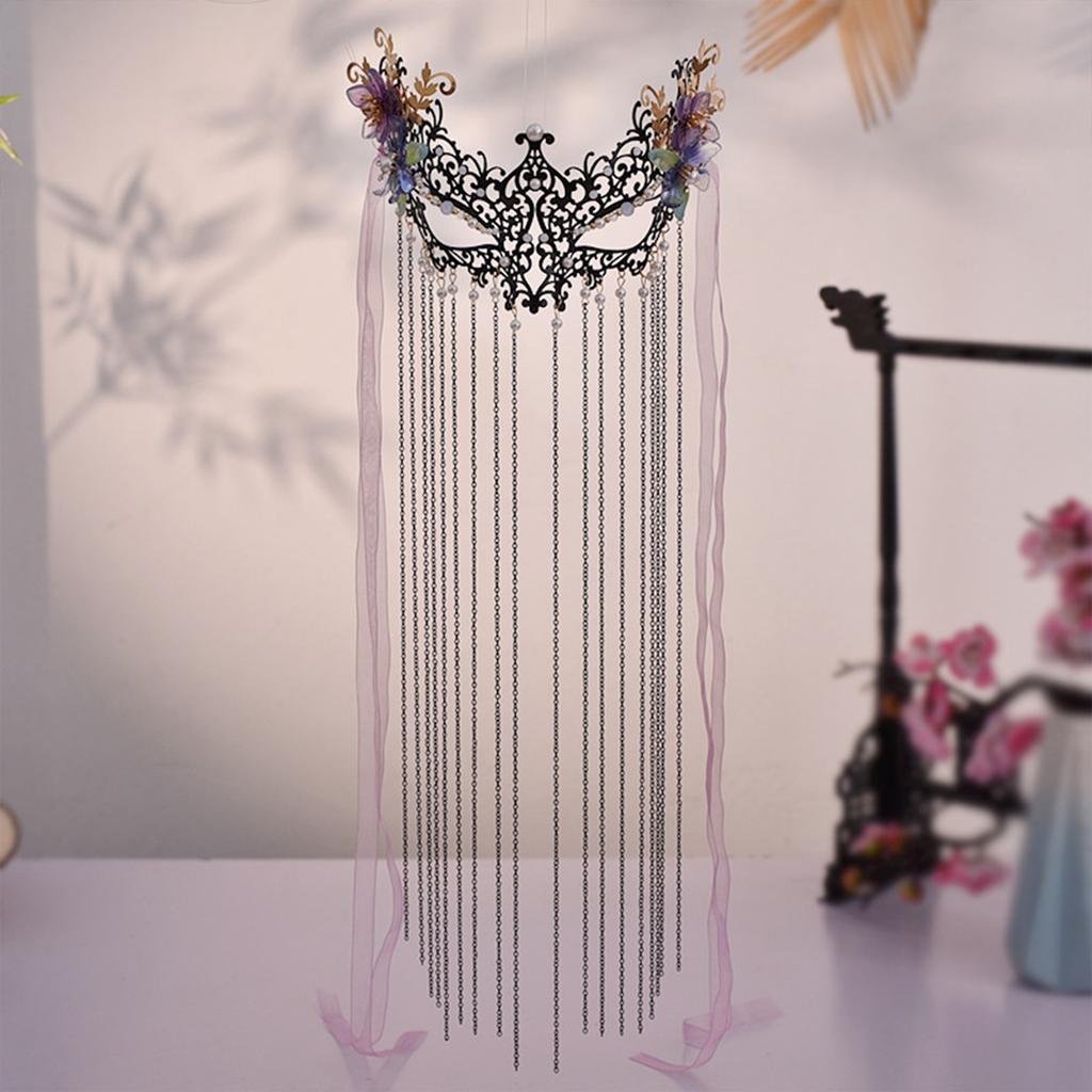 Hanfu Clothing Hanging Face Veil Luxurious Ethnic Style Beauty Face Jewelry for Women Girls Hair Accessories