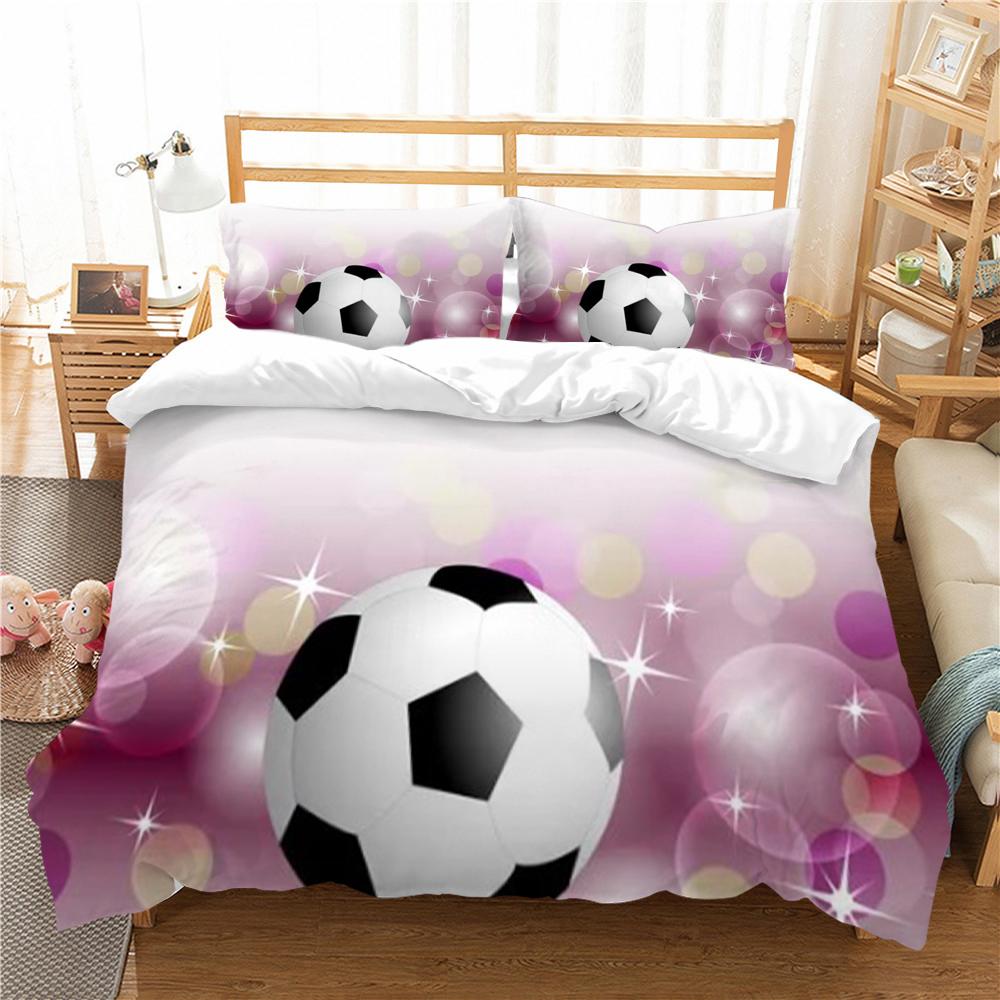 Fußball Malerei Bettbezug Anzug Heim Bettwäsche Queen Bettbezug Set Modisches Bettwäschebezug-Set