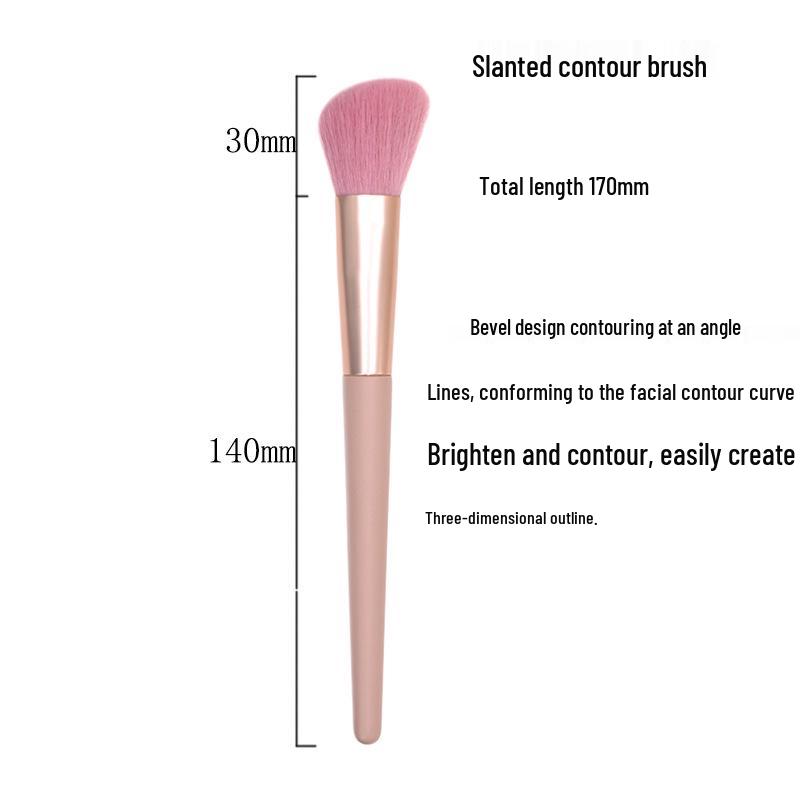 8/12-Piece Pink Makeup Brush Set for Beginners: Includes Soft Bristle Powder, Eyeshadow, and Angled Eyeliner Brushes.