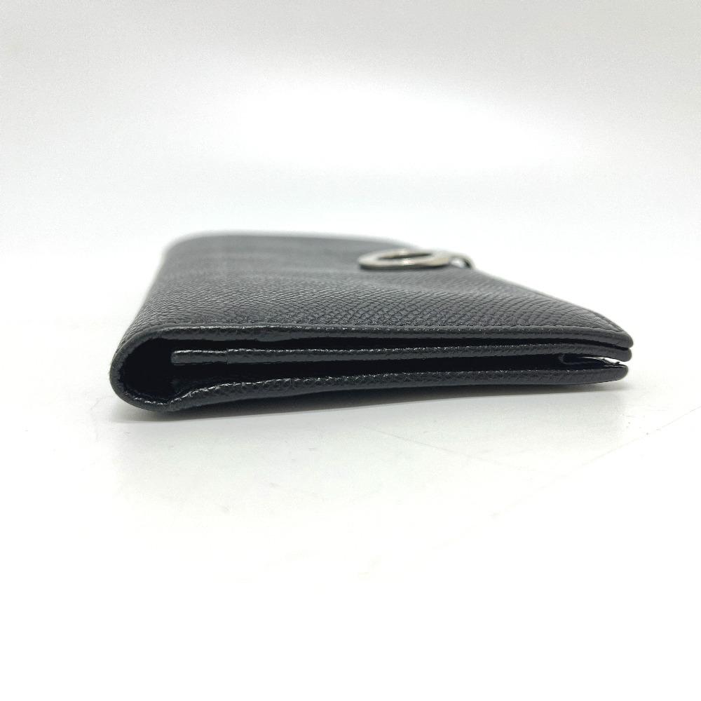 BVLGARI 33745 Bulgari Bulgari Logo Clip Bi-fold Wallet Long Wallet Leather Black
