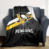 Pittsburgh Penguins Print Flannel Blanket High Quality Warm Comfortable Cover for All Seasons Perfect for Gifts Home Decor