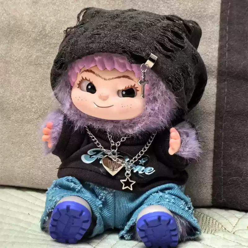 

Одежда для куклы 20 см в стиле рок, креативный дизайн, модная и забавная, милая одежда Wakuku для вечеринки, игрушки для кукол, виниловая одежда для кукол