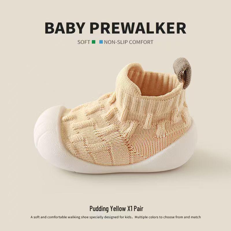 Soft Sole Baby Walker Shoes - Non-Slip, Anti-Kick Slip-On for Indoor Use, Ideal for Spring and Autumn