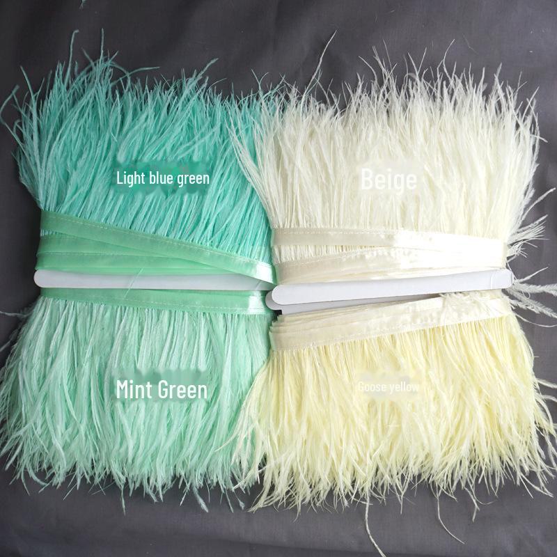 Pštrosí peří 10-13cm pro dekoraci šatů a taneční sukně - Oděvní doplněk