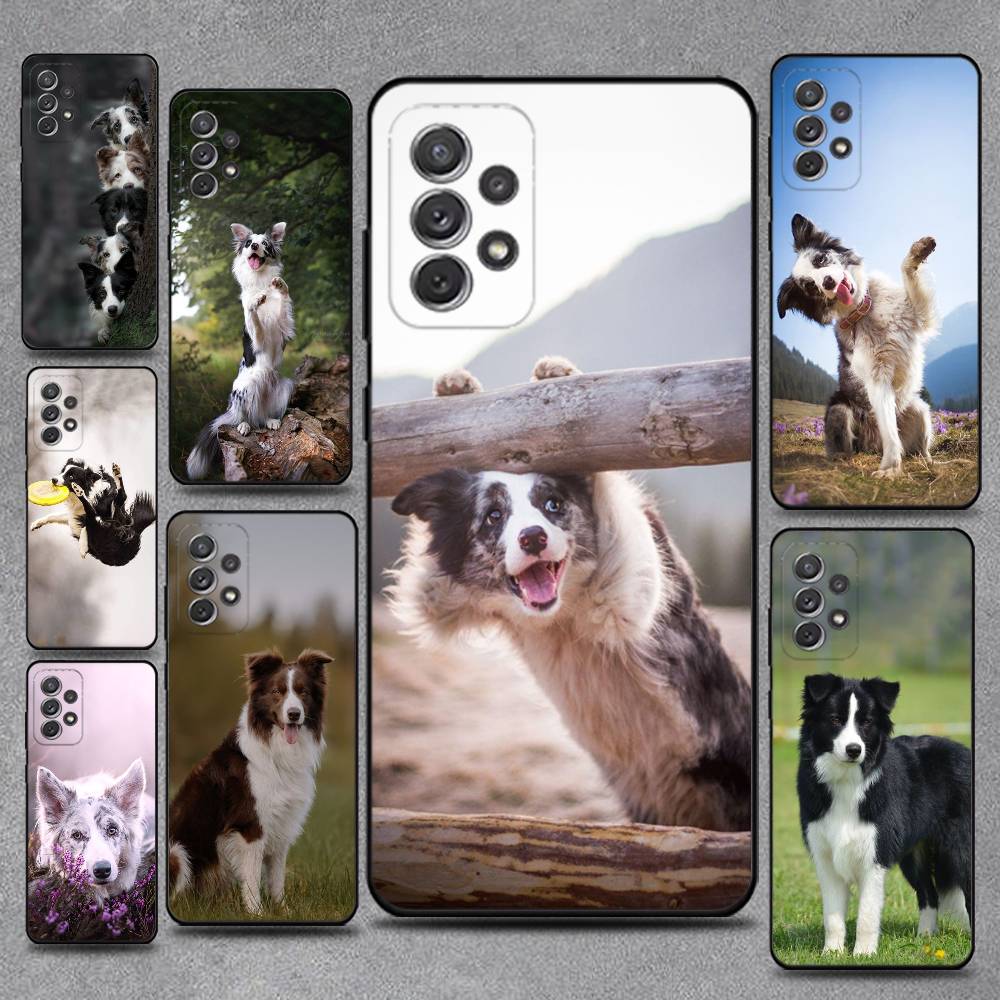 Border Collie Dog Phone Case For Samsung S25,S24,S21,S22,S23,S30,Ultra,S20,Plus,Fe,Lite,Note,10,9,5G Black Cover