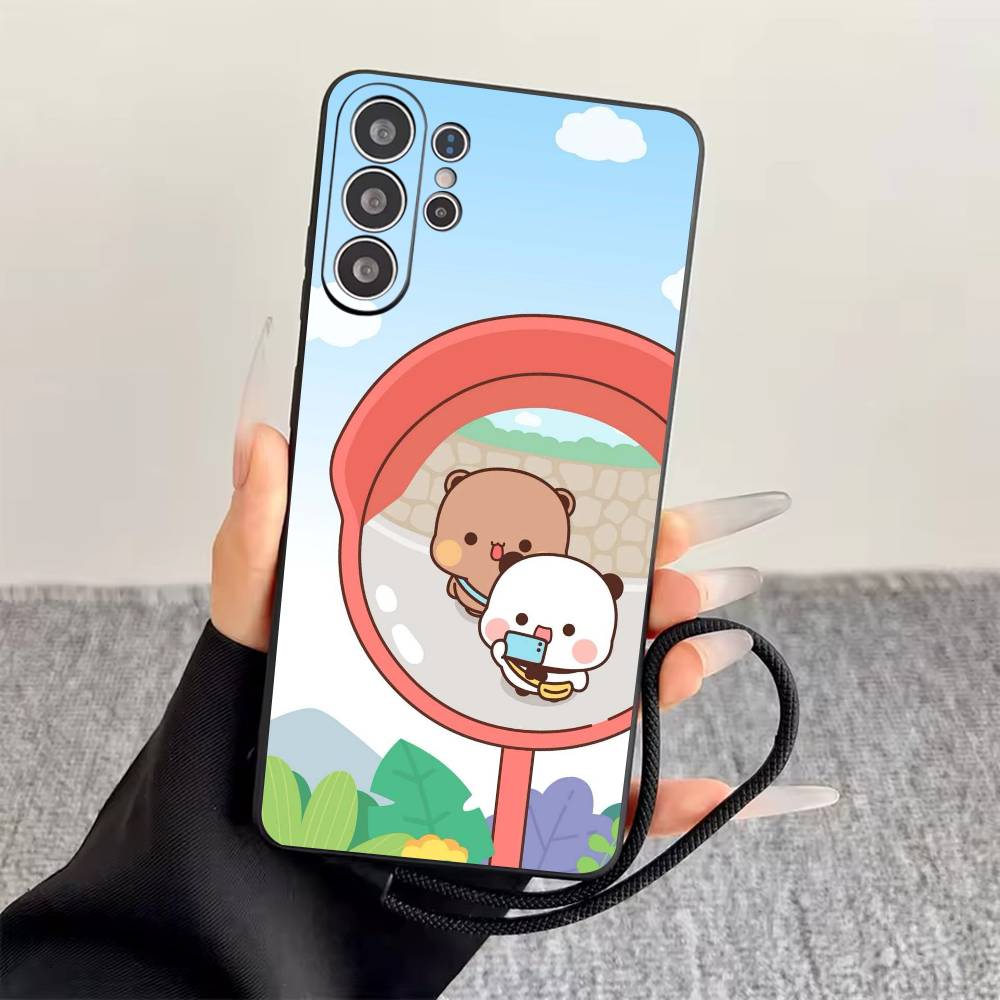 

Cute B-BuBu D-DuDu Phone Case For Samsung S25,S24,S21,S22,S23,S30,Ultra,S20,Plus,Fe,Soft Silicone Black Cover Samsung S22plus5G