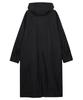 Yiyae Detachable Hood Long Cover Coat Black
