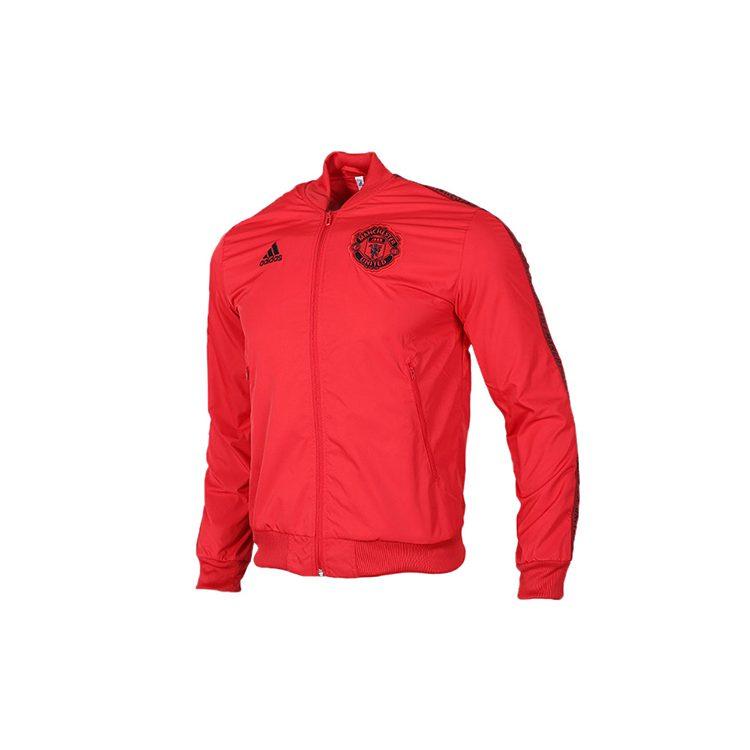 Adidas Manchester United Jackets Men's Red Baseball Collar Moderate Pilot DX9077