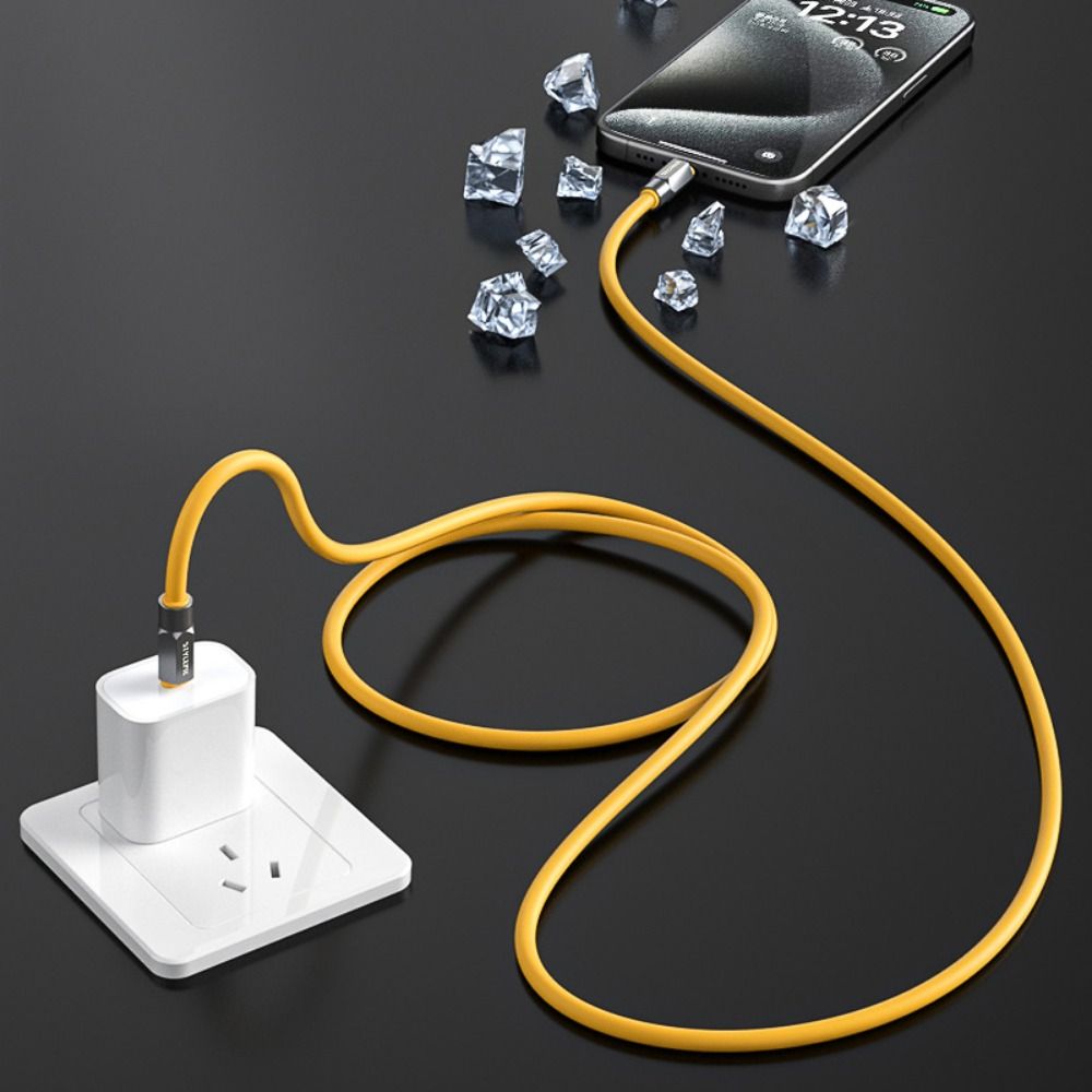 

TPE Fast Charging Wire Lightweight Type C Data Cable Mobile Phone Accessories жовтий