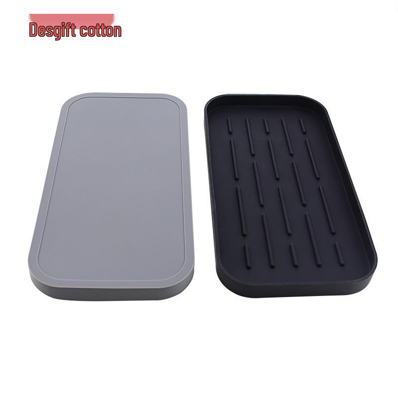 Silicone Nordic Square Draining Mat - Thick, Minimalist Kitchen Water Storage Mat for Cutlery & Cups