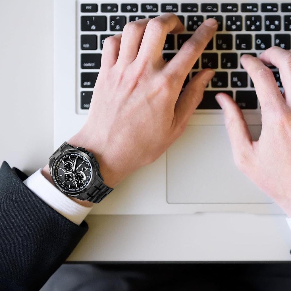 Citizen ATTESA Eco-Drive Radio-Controlled Watch with Direct Flight DLC (AT8044-56E) for Men