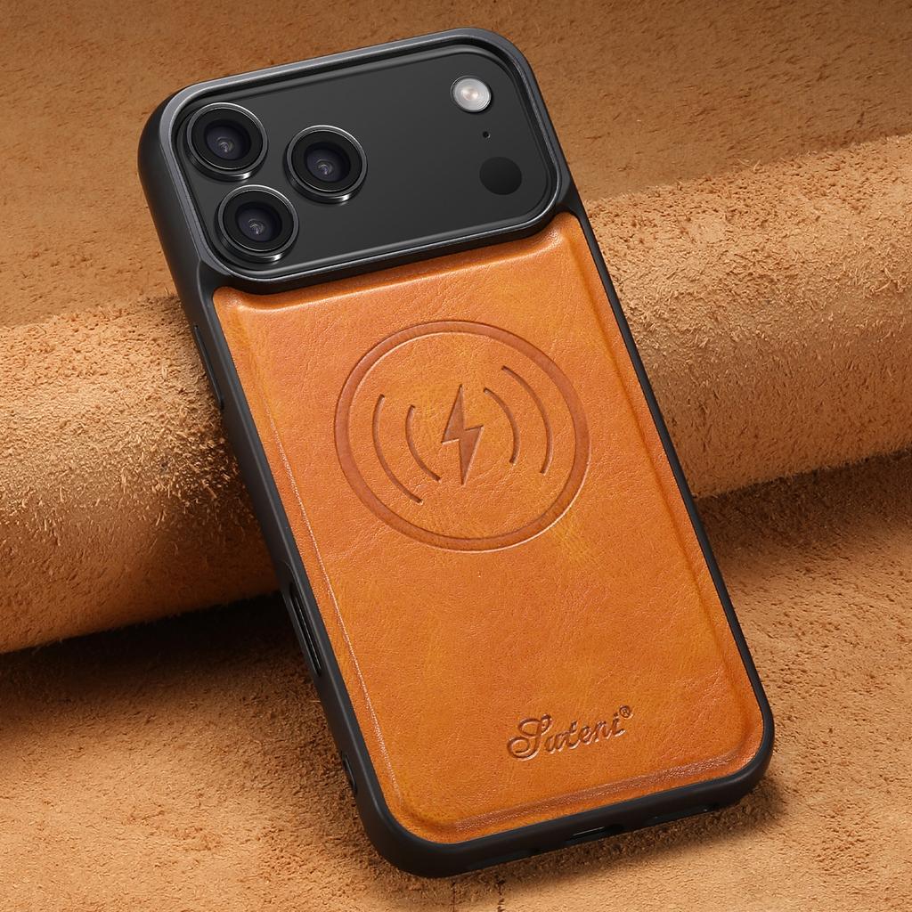 Luxury Faux Leather Oil Wax Phone Case for IPhone 17 Pro Max 16 Plus 15 14 13 12