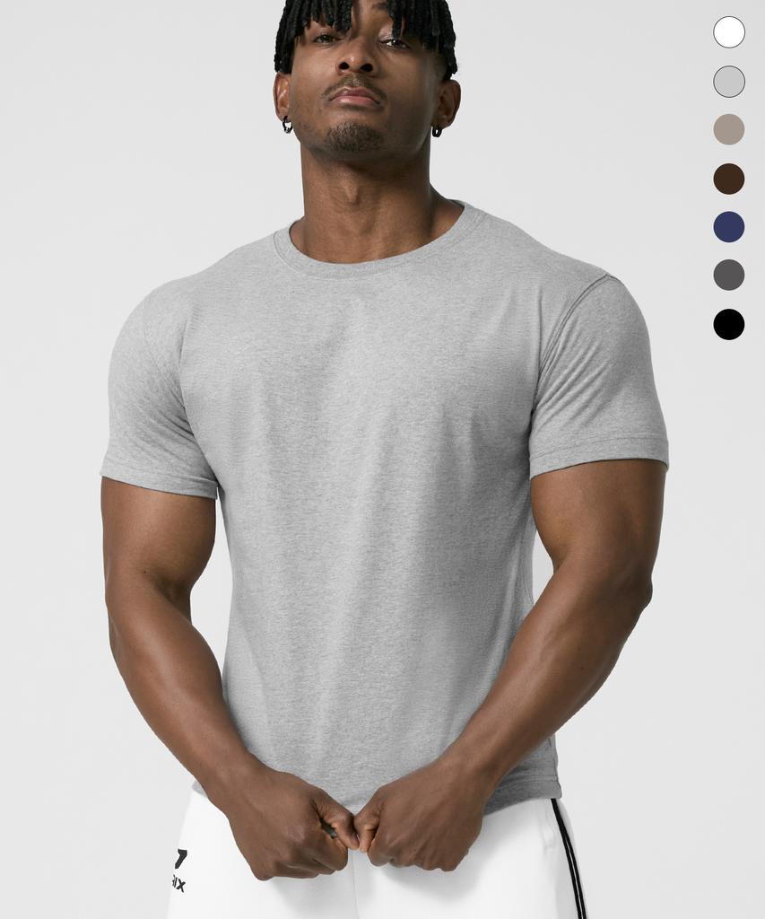 DRIX Pure Cotton Muscle Fit Half Sleeve_7Color (E Type)