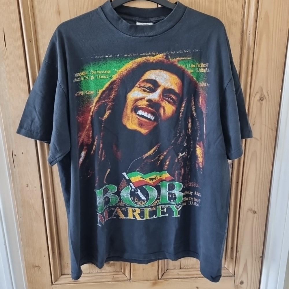 Bob Marley Vintage Graphic Print T-Shirt XL Graphic Print The Wailers Reggae