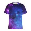 Men's 3D Printed Galaxy Space T-Shirt Colorful Starry Sky Pattern Loose Short Sleeve Round Neck Summer Street Tee Top
