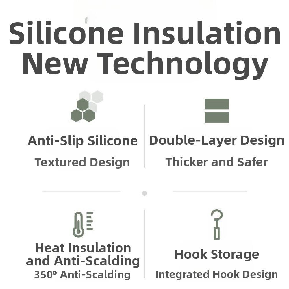 2Pcs Cartoon Bear Oven Mitts Heat Resistant High Temperature Gloves Baking Mitts  Kitchen