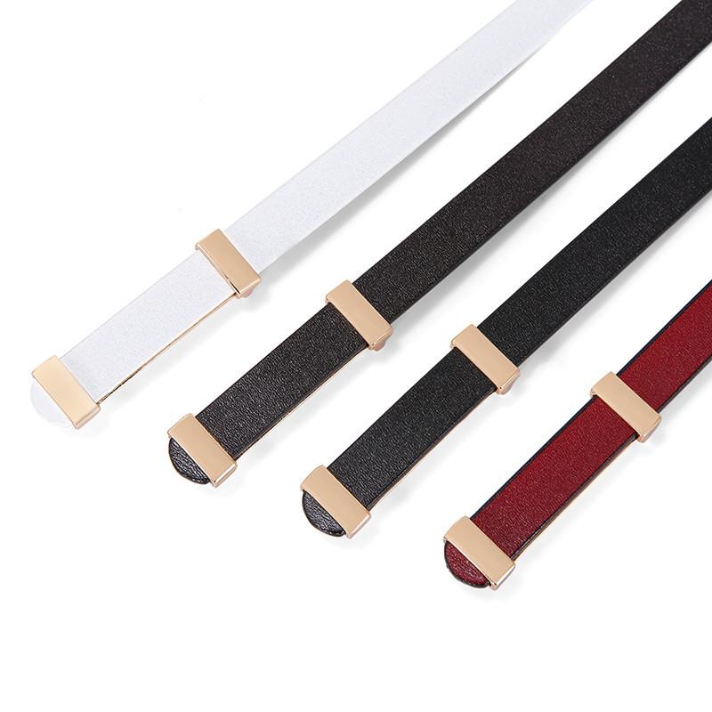 Genuine Leather Womens Belt For Jeans Dress And Pants With Square Buckle For Outdoor Casual Wear