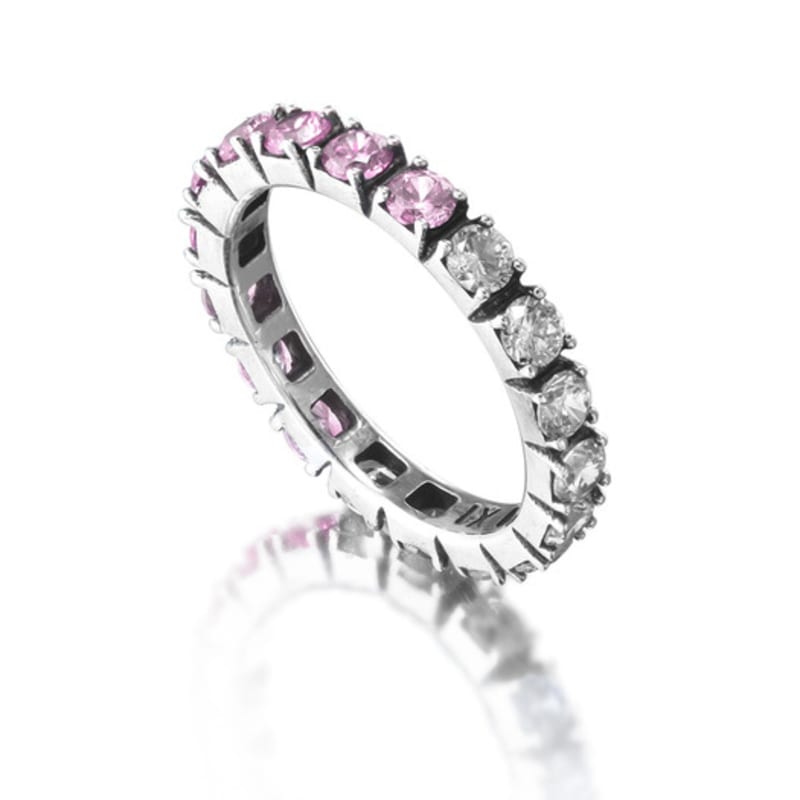 Anonymous Artisan Star Candy Half Ring - pink