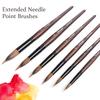 Extended Needle Point Two Layer Watercolor Brushes,Mop Brush Line Brush 2-in-1,Squirrel Hair Mix Nylon Hair Paint Brush for Art Detailing Painting