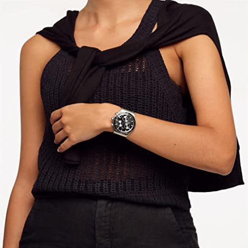 Swatch CARBONIUM DREAM New Irony Chrono YVS495 Men's Watch, Black