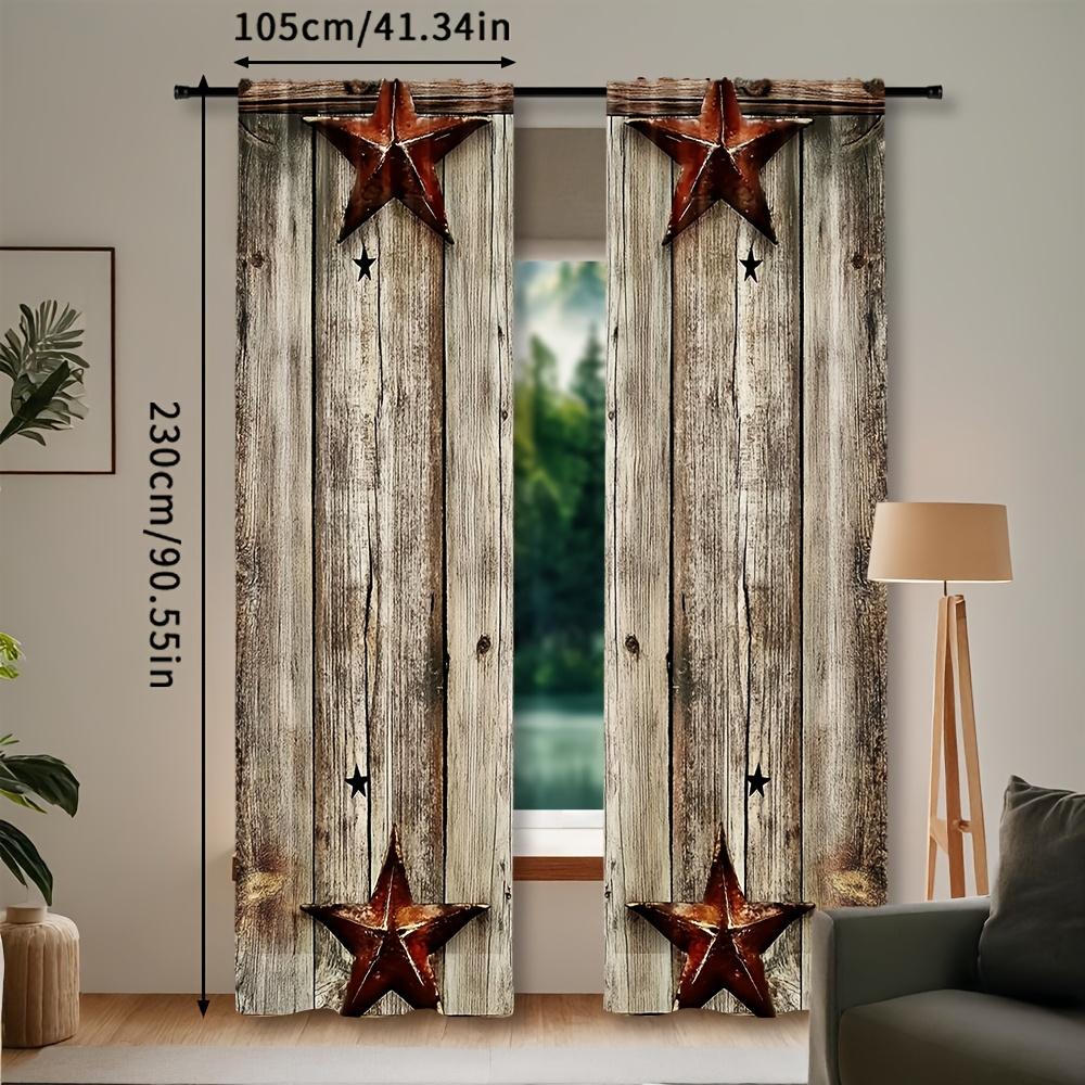 Sheer Star Pattern Semi Curtains Polyester Woven Drapes All Season Bedroom Decor Curtain Set Of 2 Modern Made With Rod Pocket Washable Master Ready